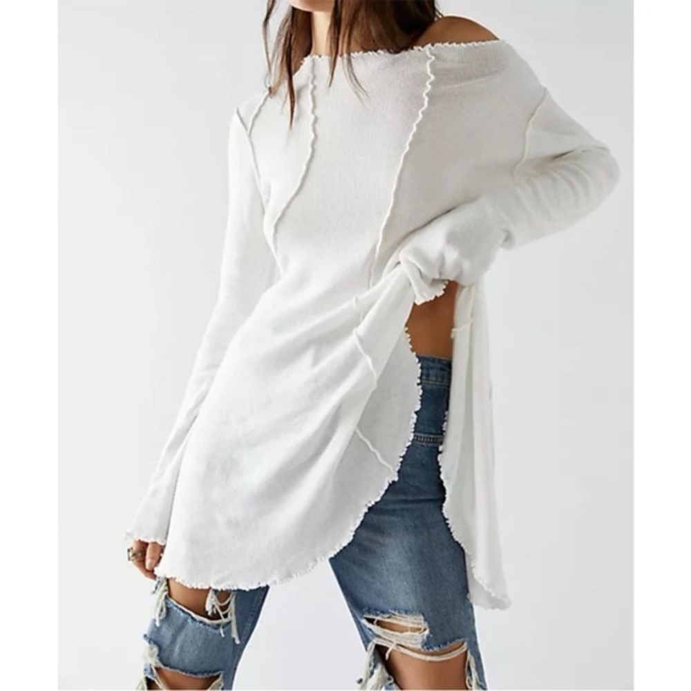 We The Free White Off-Shoulder Tunic